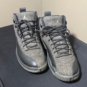 Jordan 12 Retro Wools in Gray and Black